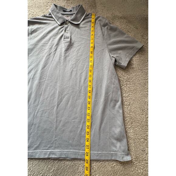 Ted Baker Men’s Polo Shirt Large Gray Short Sleeve Cotton Piqué Casual Top - Picture 6 of 6